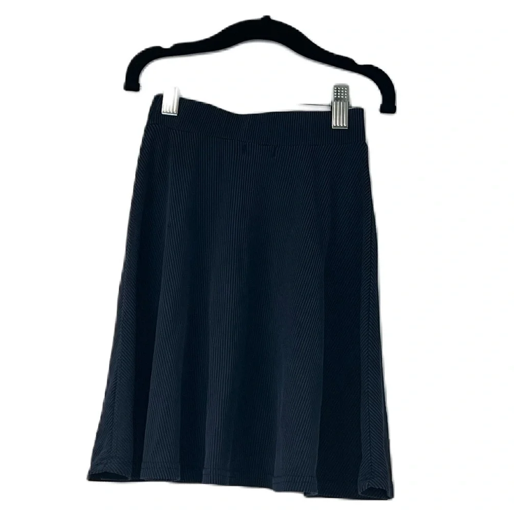 Tottini blue ribbed midi Aline lightweight size 8 girls skirt